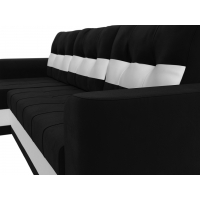 Угловой диван Честер велюр (черный/белый)  - Изображение 1
